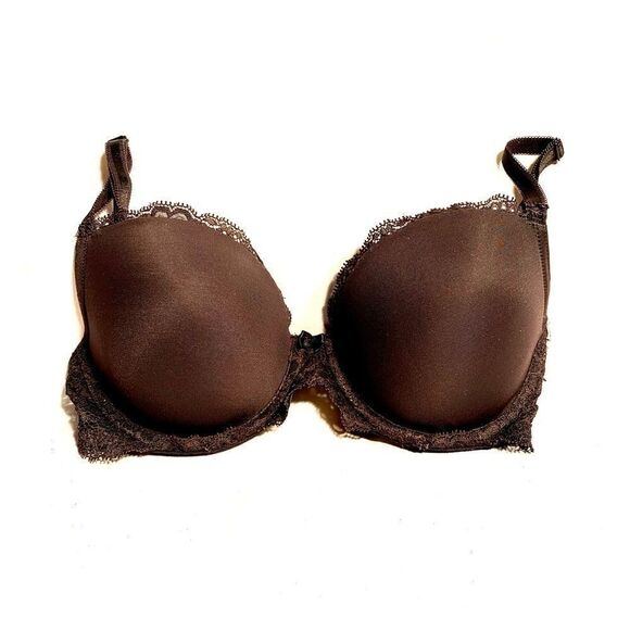BLACK VICTORIAS SECRET ANGELS LINED DEMI 32D - Picture 1 of 5